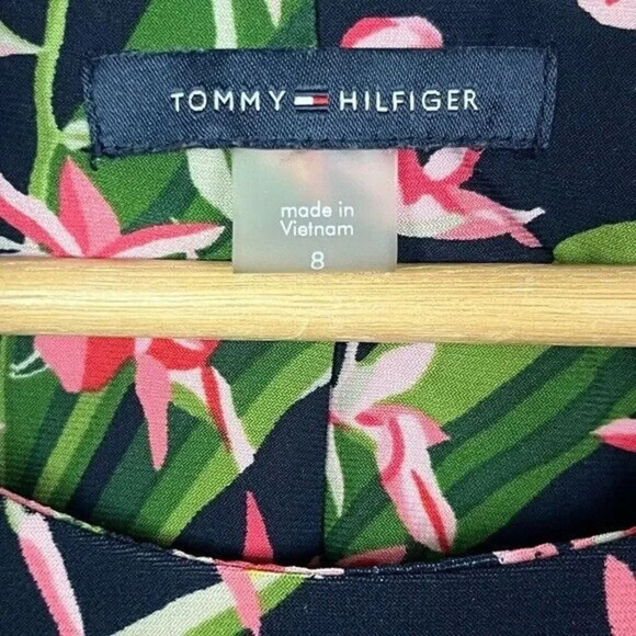 Tommy Hilfiger Floral Print A-Line Mini Dress 8 - Picture 6 of 6